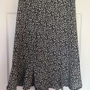 Black & White Midi Skirt